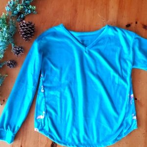 Super soft flamingo sleep sweater tee small